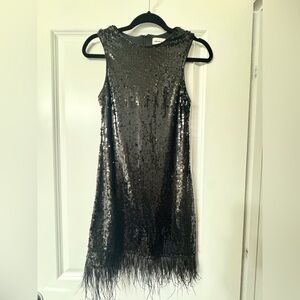 Superdown Black Sequin Mini Dress